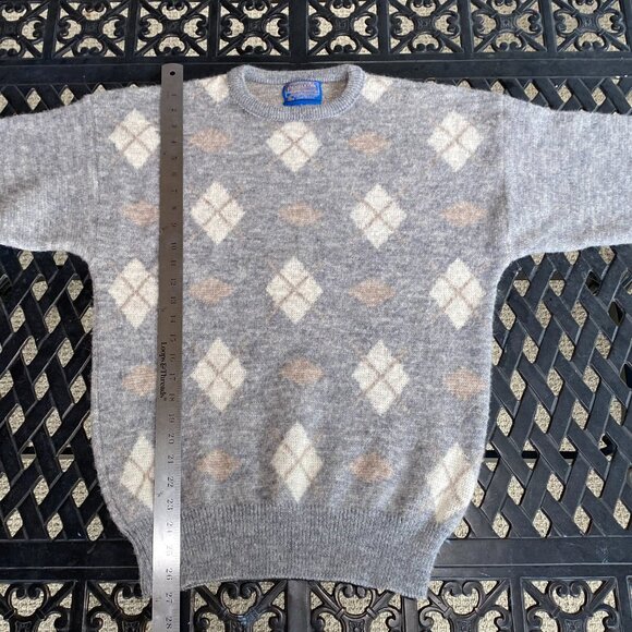 Pendleton Country Traditionals 100% Virgin Wool Argyle Sweater - Vintage - Picture 10 of 14